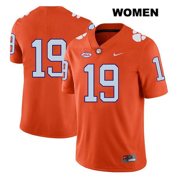 Women's Clemson Tigers #19 Michel Dukes Stitched Orange Legend Authentic Nike No Name NCAA College Football Jersey DKI0646AO